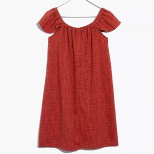 MADEWELL Off the Shoulder Sheath Mini Dress
